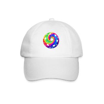 Pickleball Tie Dye Retro 80s 90s - Baseball Cap - white/white - Front