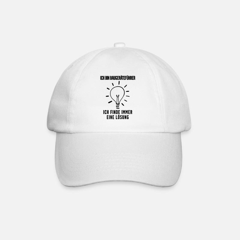 Baugeräteführer - Baseballkappe - Weiß/Weiß