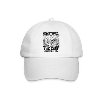You Can Hear The Carp Laugh Fishing - Baseball Cap - white/white - Front