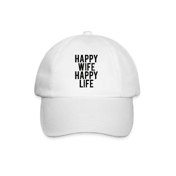 FEMME HEUREUSE VIE HEUREUSE Épouse Partenaire - Casquette classique - blanc/blanc - Devant