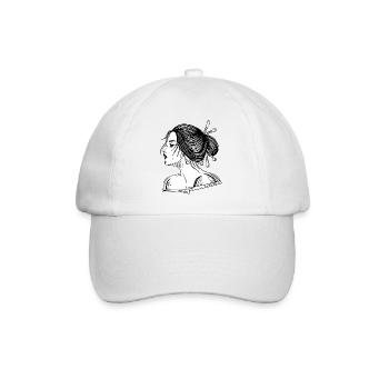 Schädel Skull Horror Japan Halloween Geisha - Baseball Cap - white/white - Front