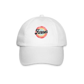 Farming Farmer Retro Vintage - Baseballkappe - Weiß/Weiß - Vorne