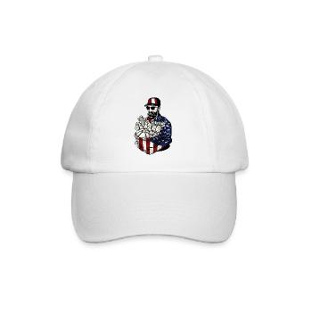 Farming Farmer American Flag Us - Baseball Cap - white/white - Front