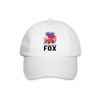 I can't I have plans with my Fox Fuchs - Baseball Cap - white/white - Front