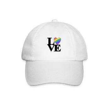 Love Colorful Heart Tolerance LGBT - Baseball Cap - white/white - Front