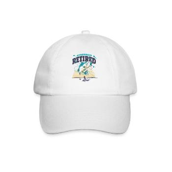 Renter O'Fishally Retired Rente Angeln Angler - Baseballkappe - Weiß/Weiß - Vorne
