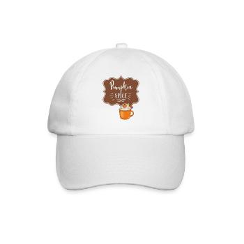 pumpkin spice , fall - Baseball Cap - white/white - Front