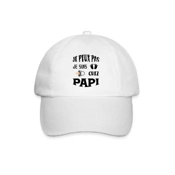 Bébé Trop Occupé Chez Papi - Casquette classique - blanc/blanc - Devant