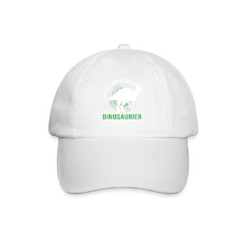 Dino Dinosaurier T-Rex Boy Junge Geschenk - Baseballkappe - Weiß/Weiß - Vorne