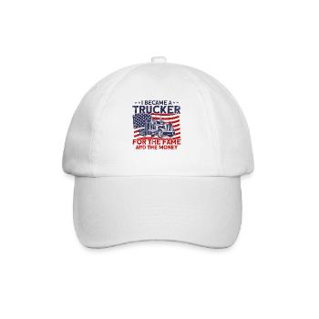 Trucker Sattelzug Fernfahrer Geschenk - Baseballkappe - Weiß/Weiß - Vorne