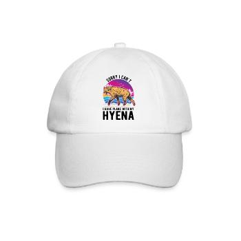 Hyäne Geschenk Erdwolf Hyena - Baseballkappe - Weiß/Weiß - Vorne