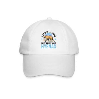 Hyäne Geschenk Erdwolf Hyena - Baseballkappe - Weiß/Weiß - Vorne