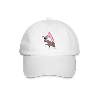 Mädchen 1 Jahre alt Okapi 1. Geburtstag Geschenk - Baseballkappe - Weiß/Weiß - Vorne
