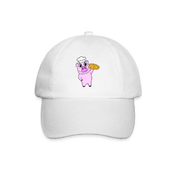 Pizza Maker Pizza Chef Pork Italian - Baseball Cap - white/white - Front