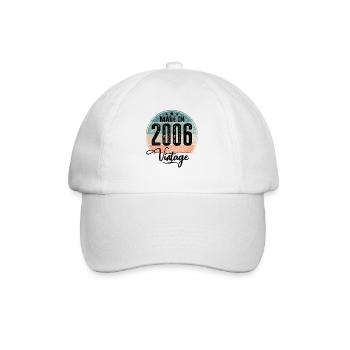 Vintage Made in 2006 Year of Birth 2006 Birthday - Baseball Cap - white/white - Front