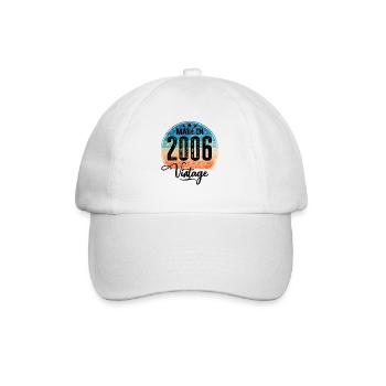 Vintage Made in 2006 Year of Birth 2006 Birthday - Baseball Cap - white/white - Front