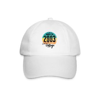Vintage Made in 2003 Year of birth 2003 Birthday - Baseball Cap - white/white - Front