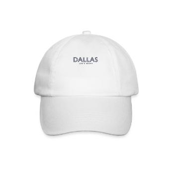 USA City Coordinates - Dallas - Baseball Cap - white/white - Front
