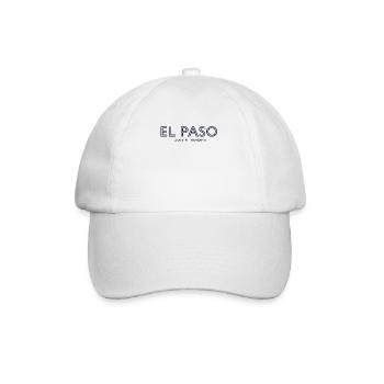 USA Stadt Koordinaten - El Paso - Baseballkappe - Weiß/Weiß - Vorne