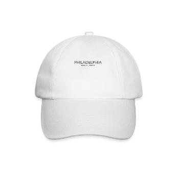 USA City Coordinates - Philadelphia - Baseball Cap - white/white - Front