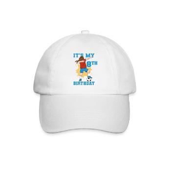 It's My 8th Birthday Girl Soccer - Baseball Cap - white/white - Front