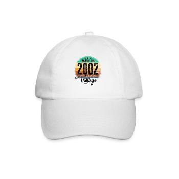 Vintage Made in 2002 Geburtsjahr 2002 Geburtstag - Baseballkappe - Weiß/Weiß - Vorne