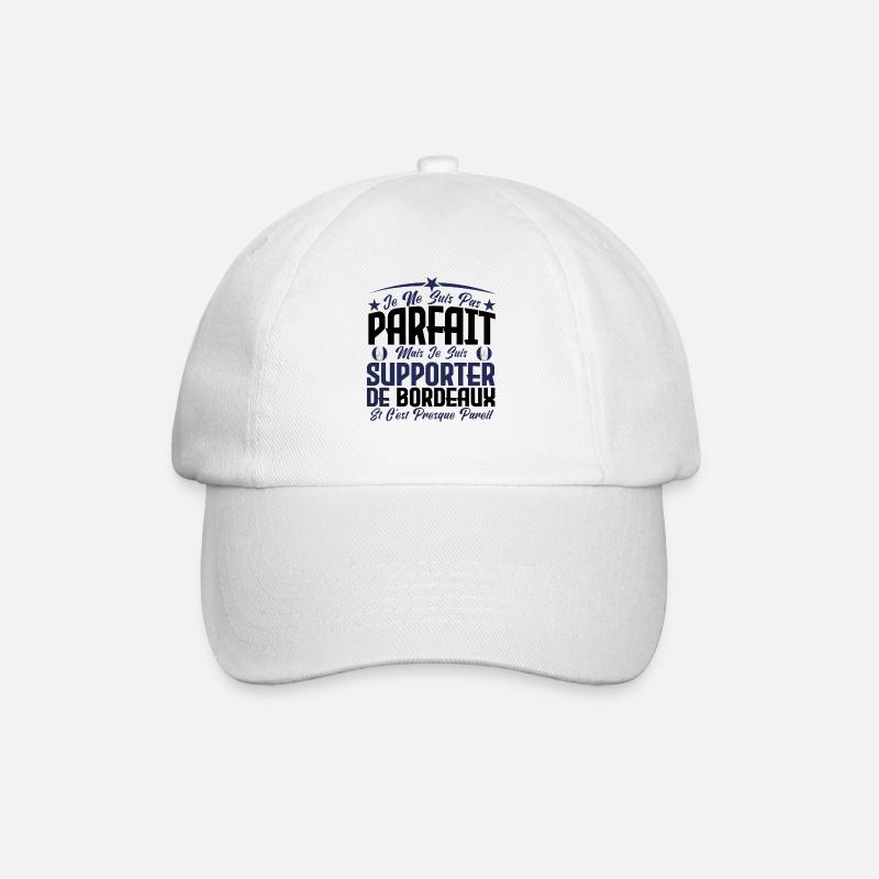 je ne suis pas parfait, supporteur de Bordeaux. - Casquette classique - blanc/blanc