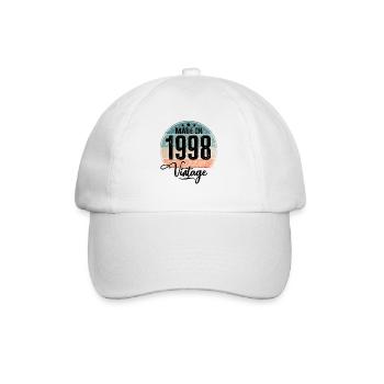 Vintage Made in 1998 Year of birth 1998 Birthday - Baseball Cap - white/white - Front