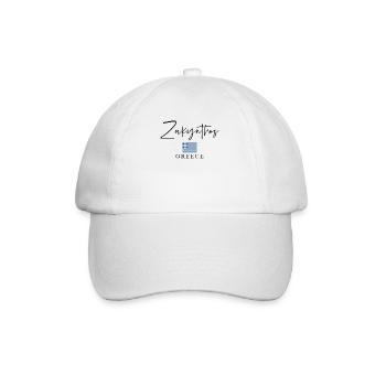 Holiday with Greek flag - Zakynthos Island - Baseball Cap - white/white - Front