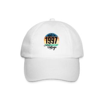 Vintage Made in 1997 Year of Birth 1997 Birthday - Baseball Cap - white/white - Front