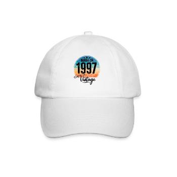 Vintage Made in 1997 Year of Birth 1997 Birthday - Baseball Cap - white/white - Front