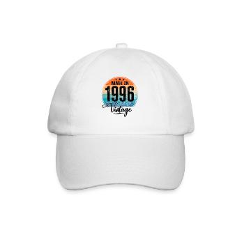 Vintage Made in 1996 Year of Birth 1996 Birthday - Baseball Cap - white/white - Front