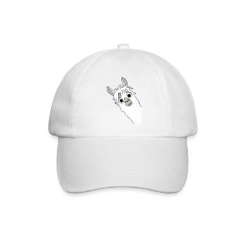 Lama Alpaka, Alpaca Geschenke, lustige Sprüche - Baseballkappe - Weiß/Weiß - Vorne