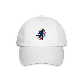 football footballeur attaquant garçons hommes coupe du monde - Casquette classique - blanc/blanc - Devant