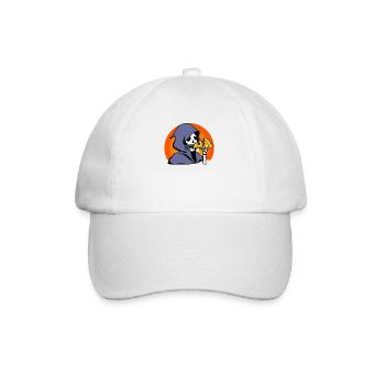Rétro Halloween Pizza Lover Grim Reaper - Casquette classique - blanc/blanc - Devant