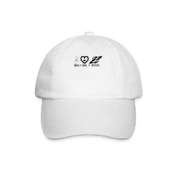 Paix Amour Neptune Planète Espace Galaxie - Casquette classique - blanc/blanc - Devant