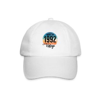 Millésime Fabriqué en 1992 Année de naissance 1992 Anniversaire - Casquette classique - blanc/blanc - Devant