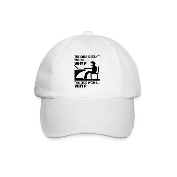 Cadeau de programmeur développeur de logiciels - Casquette classique - blanc/blanc - Devant