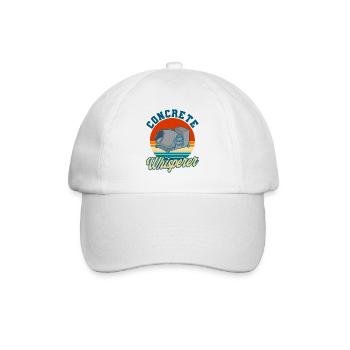 Concrete mixer reinforced concrete builder construction worker gift - Baseball Cap - white/white - Front