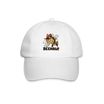 Beehaw bee with cowboy hat Yeehaw - Baseball Cap - white/white - Front