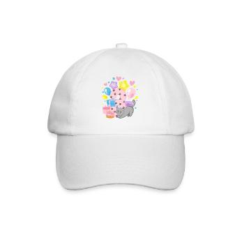Chemise d’anniversaire Chaton enfin fille de 3 ans - Casquette classique - blanc/blanc - Devant