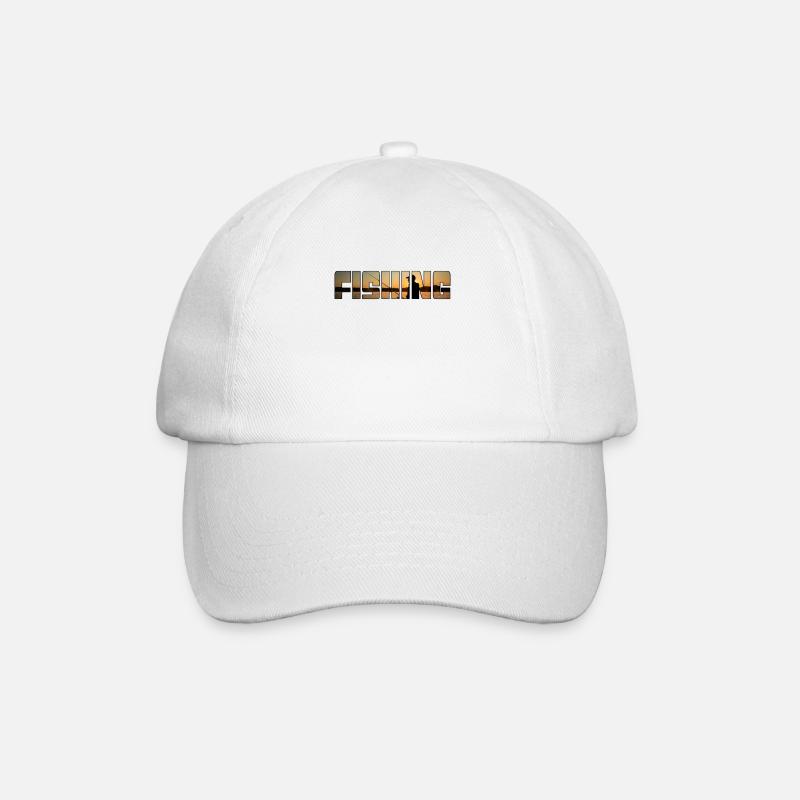 Angeln - Baseballkappe - Weiß/Weiß
