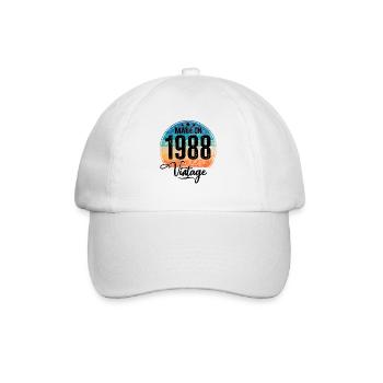 Millésime Fabriqué en 1988 Année de naissance 1988 Anniversaire - Casquette classique - blanc/blanc - Devant