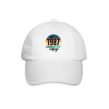 Vintage Made in 1987 Year of birth 1987 Birthday - Baseball Cap - white/white - Front
