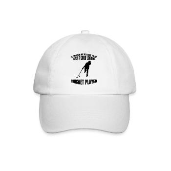 Cricket Slogan Cricket Team Gift Cricket Fan - Baseball Cap - white/white - Front