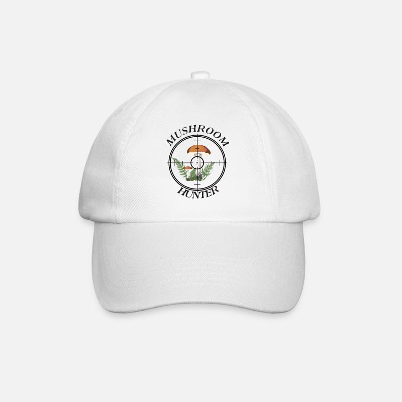 MUSHROOM HUNTER - Baseball Cap - white/white