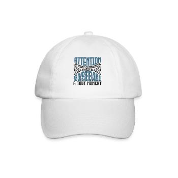 Avertissement, Baseball à tout moment. - Casquette classique - blanc/blanc - Devant