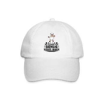 Schafe Schaf Schafzüchter Geschenk - Baseballkappe - Weiß/Weiß - Vorne