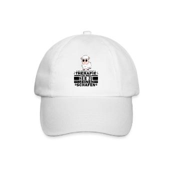 Schafe Schaf Schafzüchter Geschenk - Baseballkappe - Weiß/Weiß - Vorne