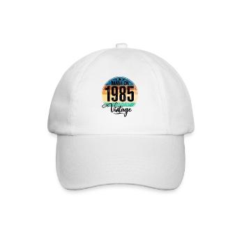 Millésime Fabriqué en 1985 Année de naissance 1985 Anniversaire - Casquette classique - blanc/blanc - Devant